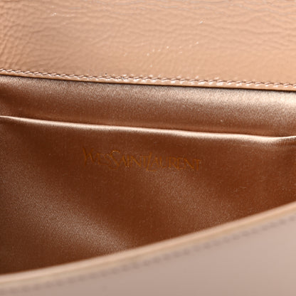 Saint Laurent Textured Patent Calfskin Monogram Large Belle De Jour Clutch Beige 6 of 7