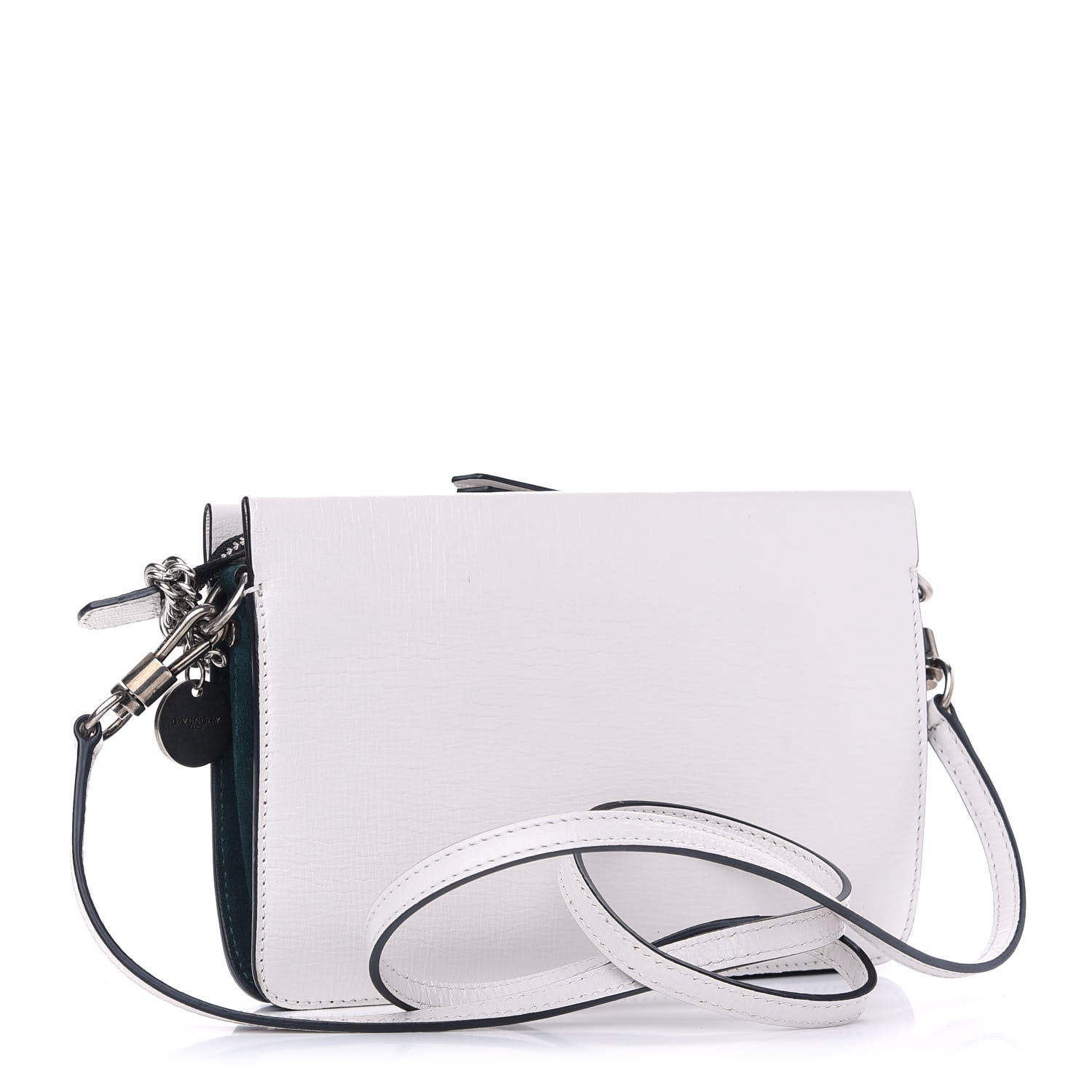 Givenchy Goatskin Suede Cross 3 Crossbody Bag White 3 of 9