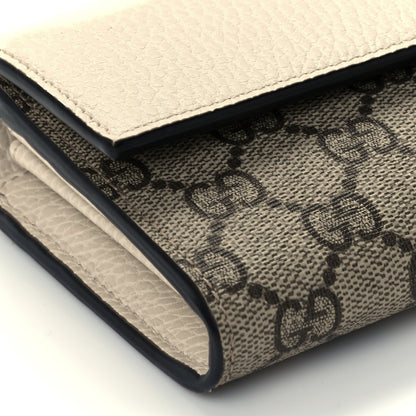 Gucci Dollar Calfskin GG Supreme Monogram GG Marmont Continental Wallet Mystic White Beige Ebony 8 of 10
