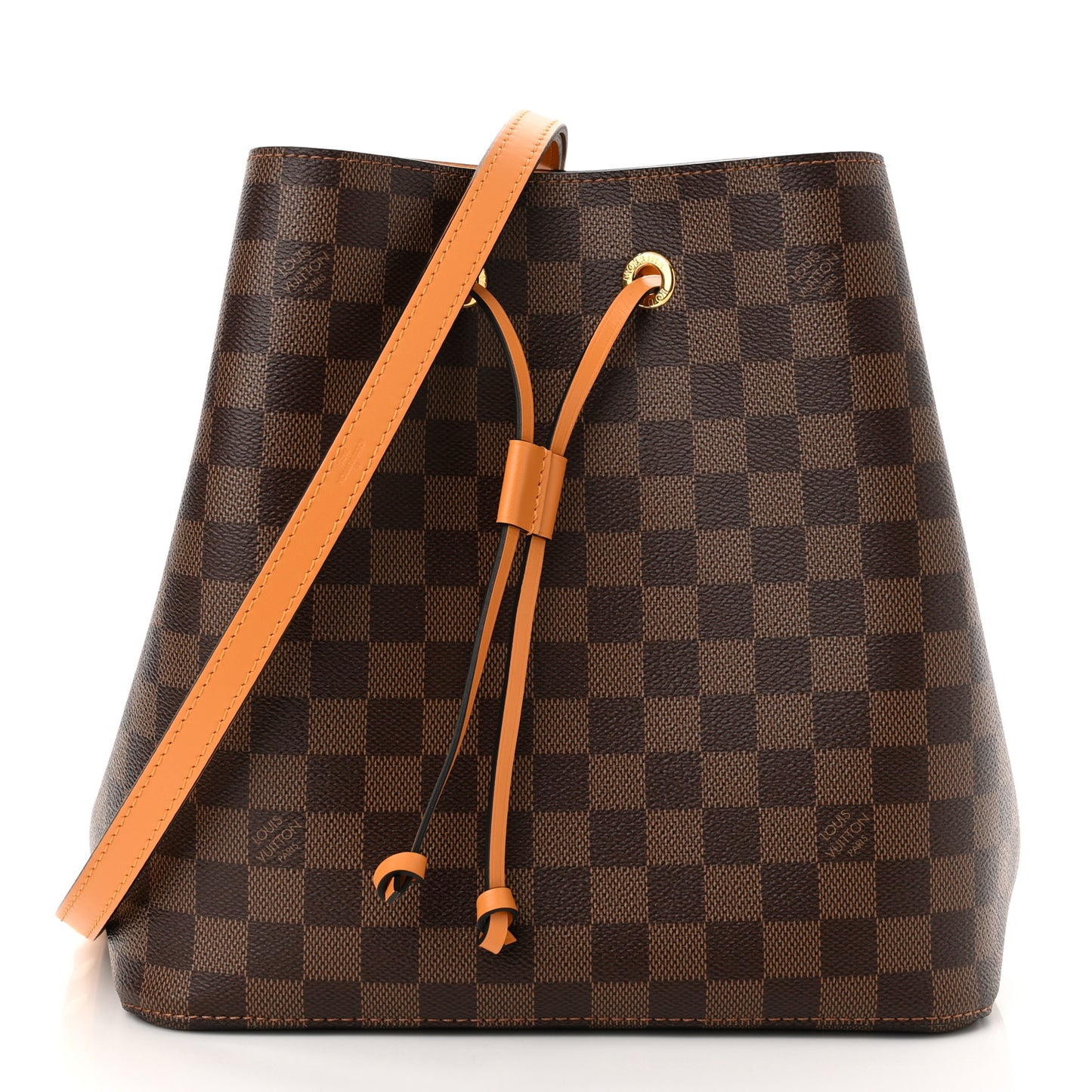 Damier Ebene Neonoe MM Safran