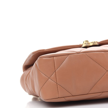 Chanel Lambskin Quilted Medium Chanel 19 Flap Light Brown 8 of 9