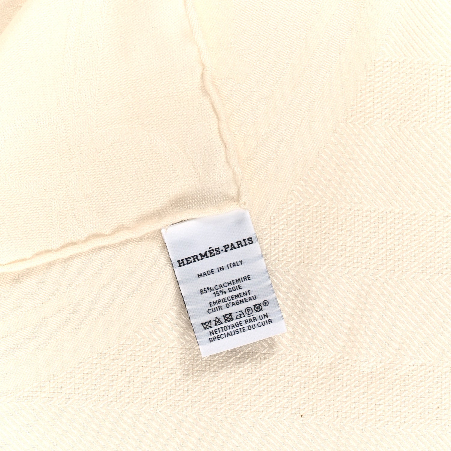 Hermes Cashmere Silk New Libris Poncho White 3 of 3