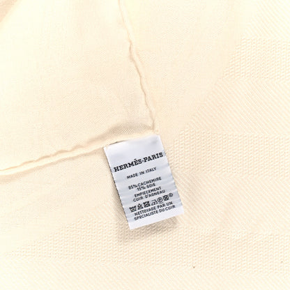 Hermes Cashmere Silk New Libris Poncho White 3 of 3