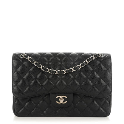 Chanel Caviar Quilted Jumbo Double Flap Black 1 of 8