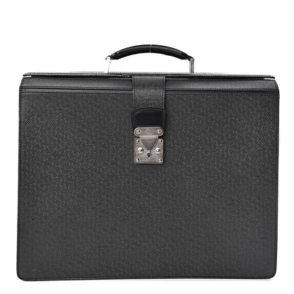 Louis Vuitton Taiga Pilot Case Oural Briefcase Black 1 of 11