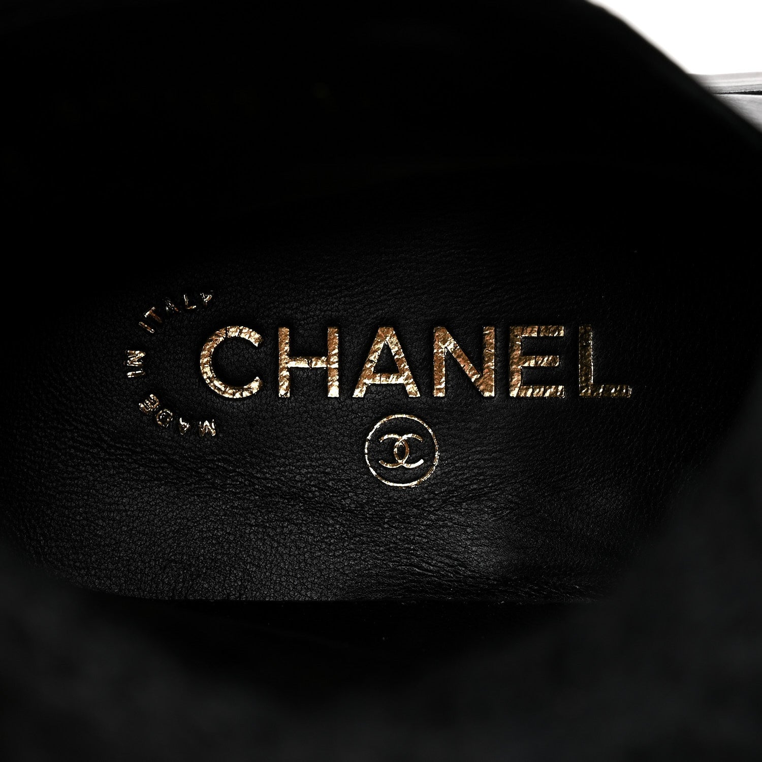 Chanel Calfskin Knit CC Short Boots 38 Black 8 of 10