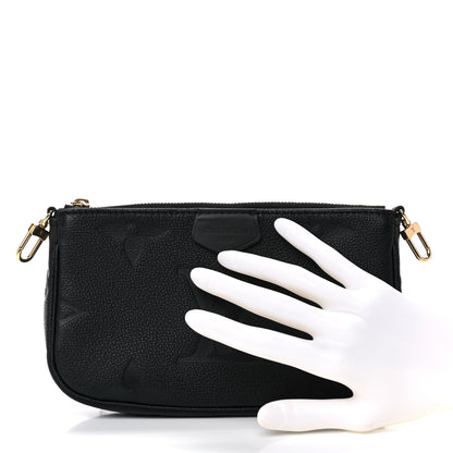 Louis Vuitton Empreinte Monogram Giant Multi Pochette Accessories Mini Pochette Black 2 of 9