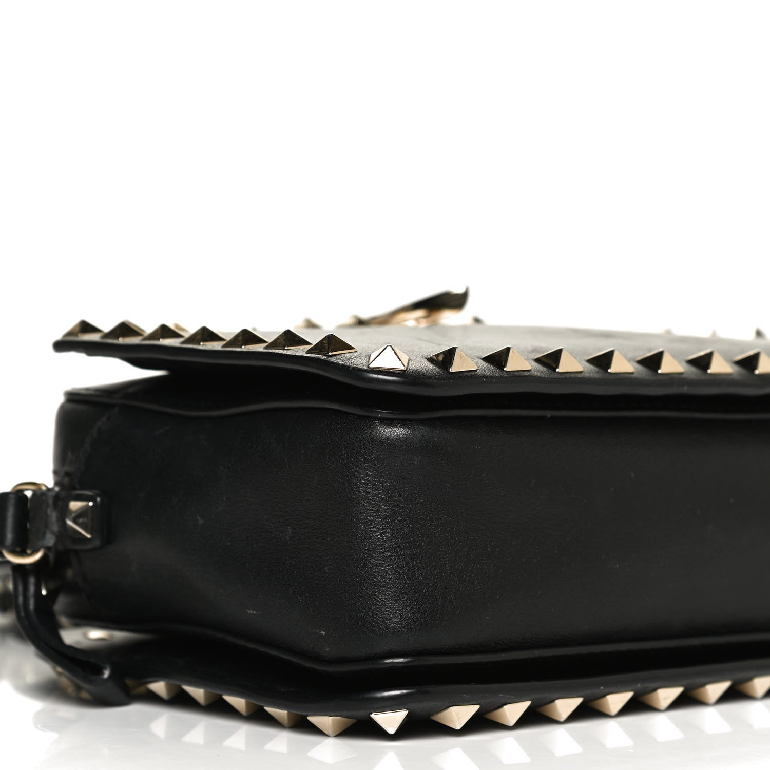 Valentino Garavani Vitello Rockstud Flip Lock Camera Crossbody Bag Black 9 of 12