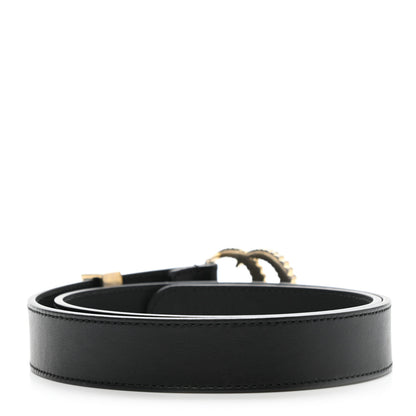 Gucci Moon Calfskin Torchon Double G 25mm Belt 75 30 Black 2 of 5