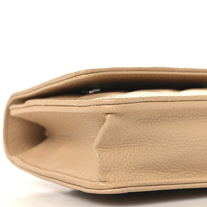 Chanel Caviar Quilted Wallet On Chain WOC Beige 10 of 11