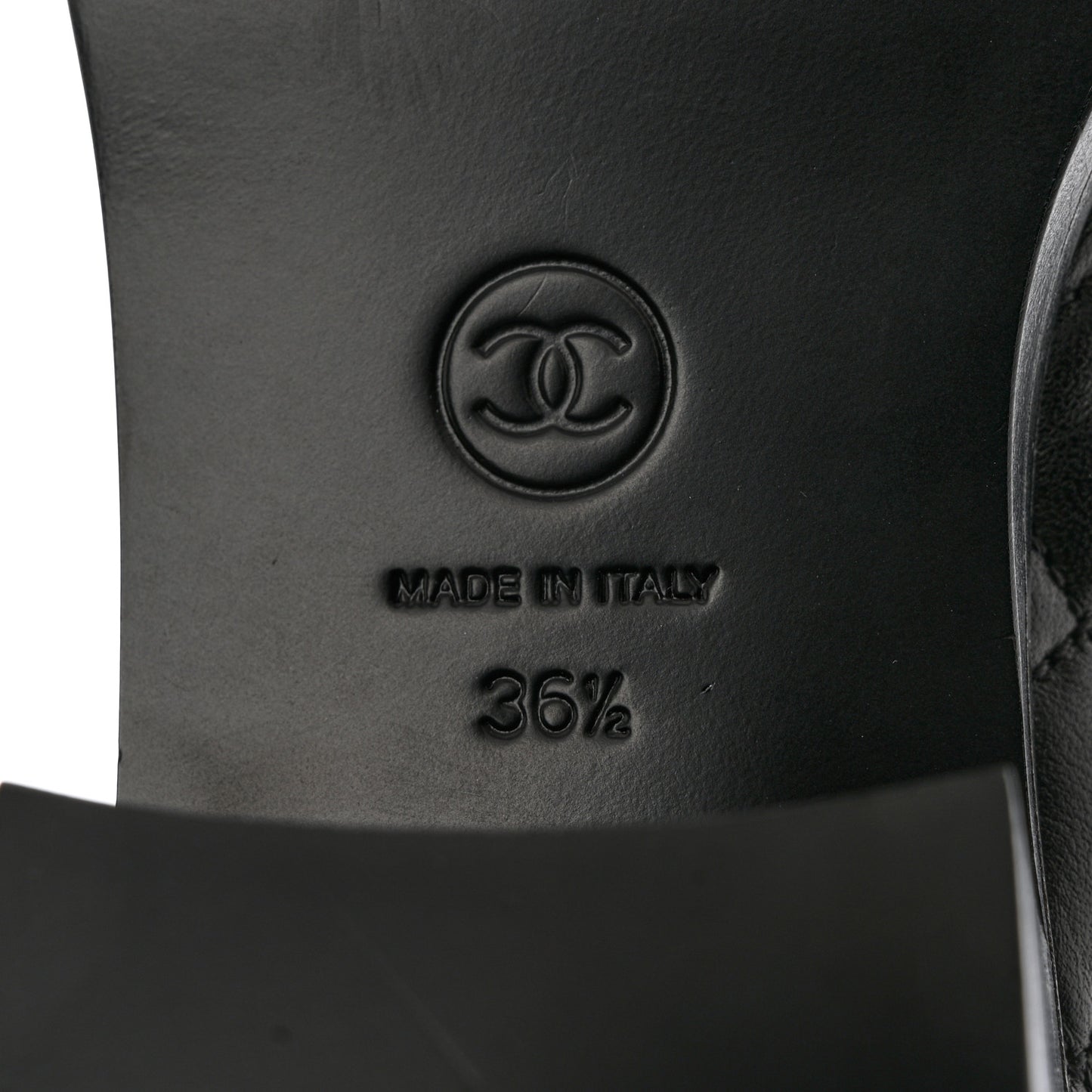 Lambskin Quilted CC Heart Loafers 36.5 Black