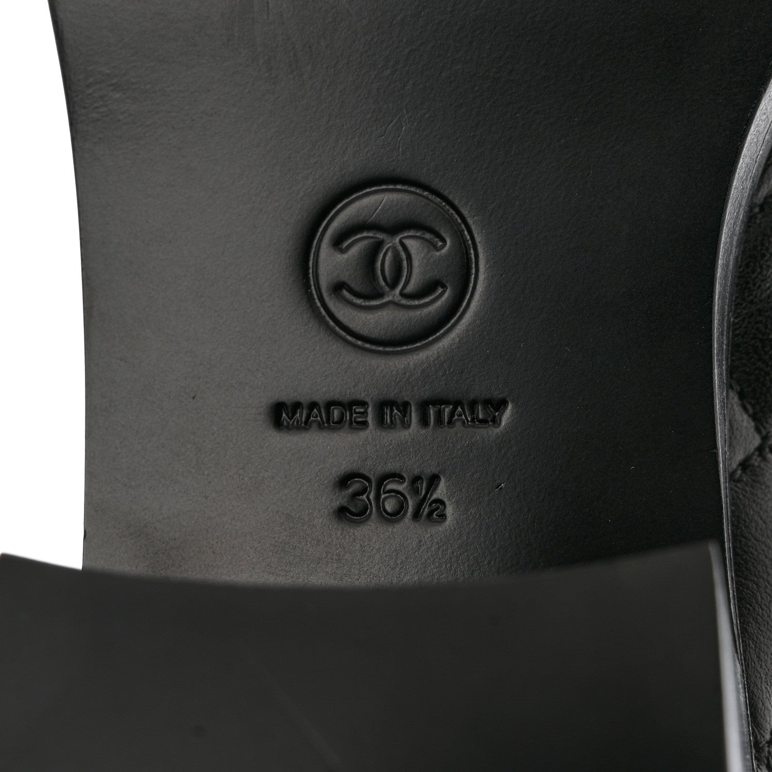 Chanel Lambskin Quilted CC Heart Loafers 36.5 Black 7 of 9