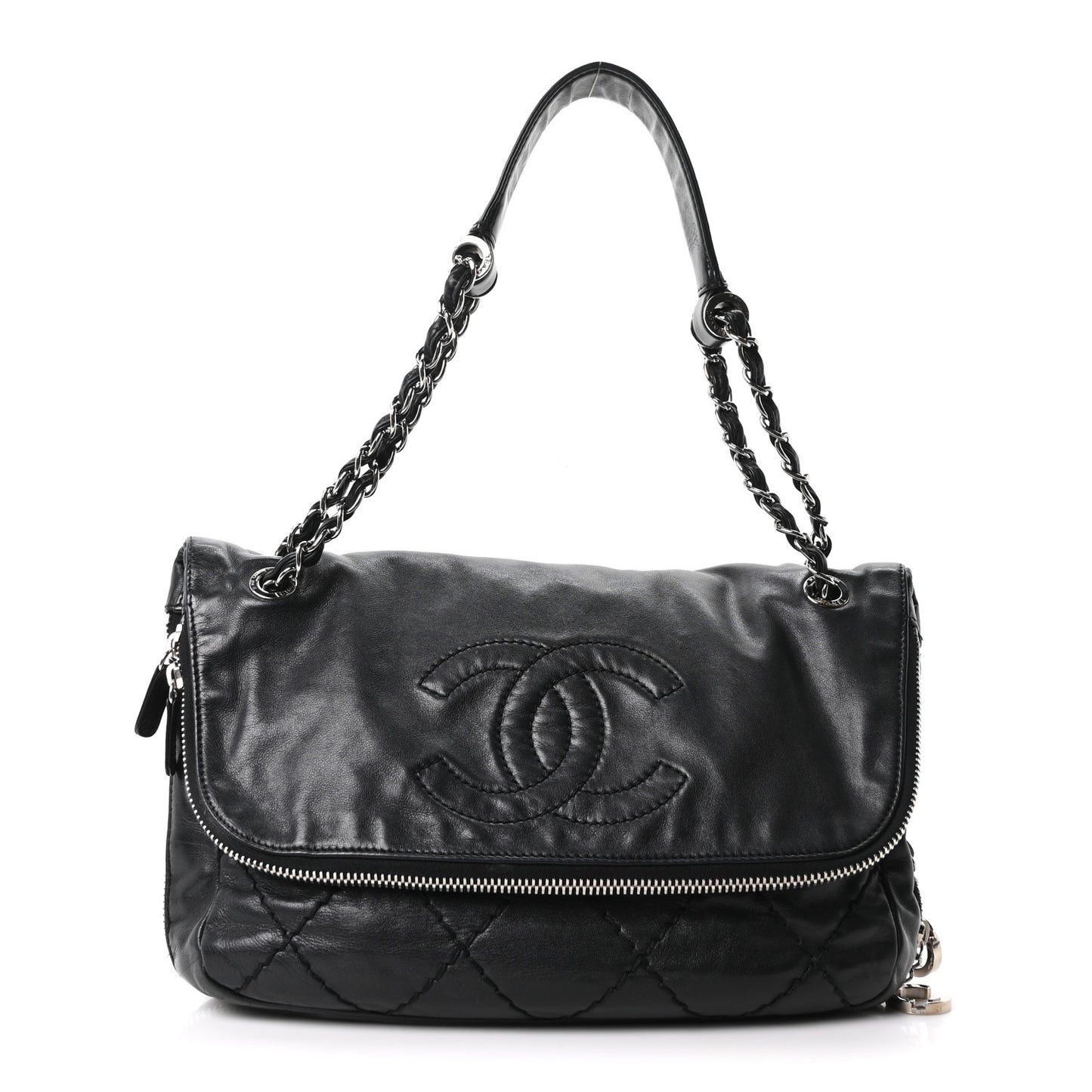 Calfskin Expandable Flap Black