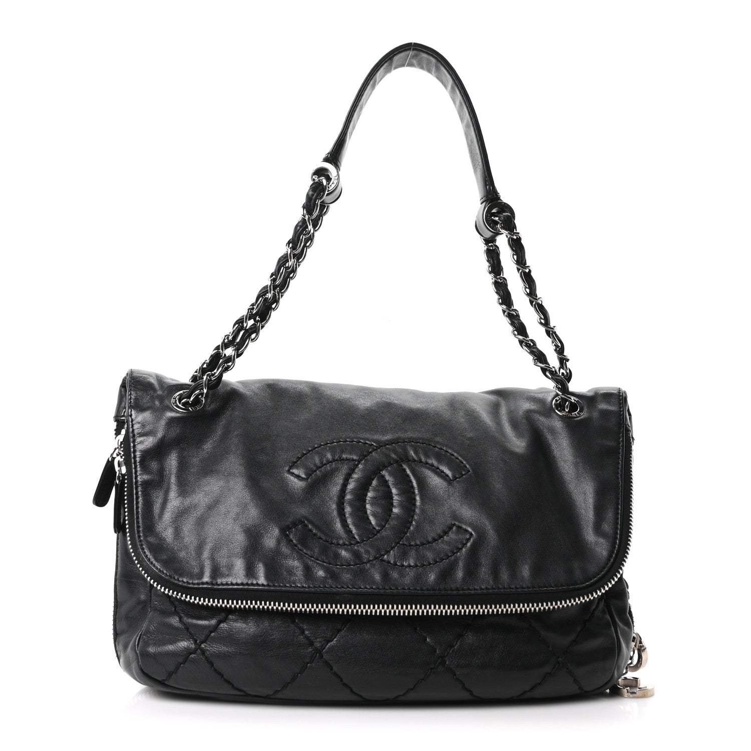 Chanel Calfskin Expandable Flap Black 1 of 10