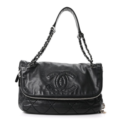 Chanel Calfskin Expandable Flap Black 1 of 10