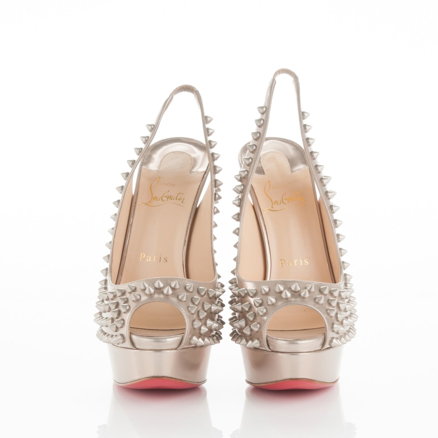 Specchio Lady Peep Sling Spikes 150 Pumps 37 Beige