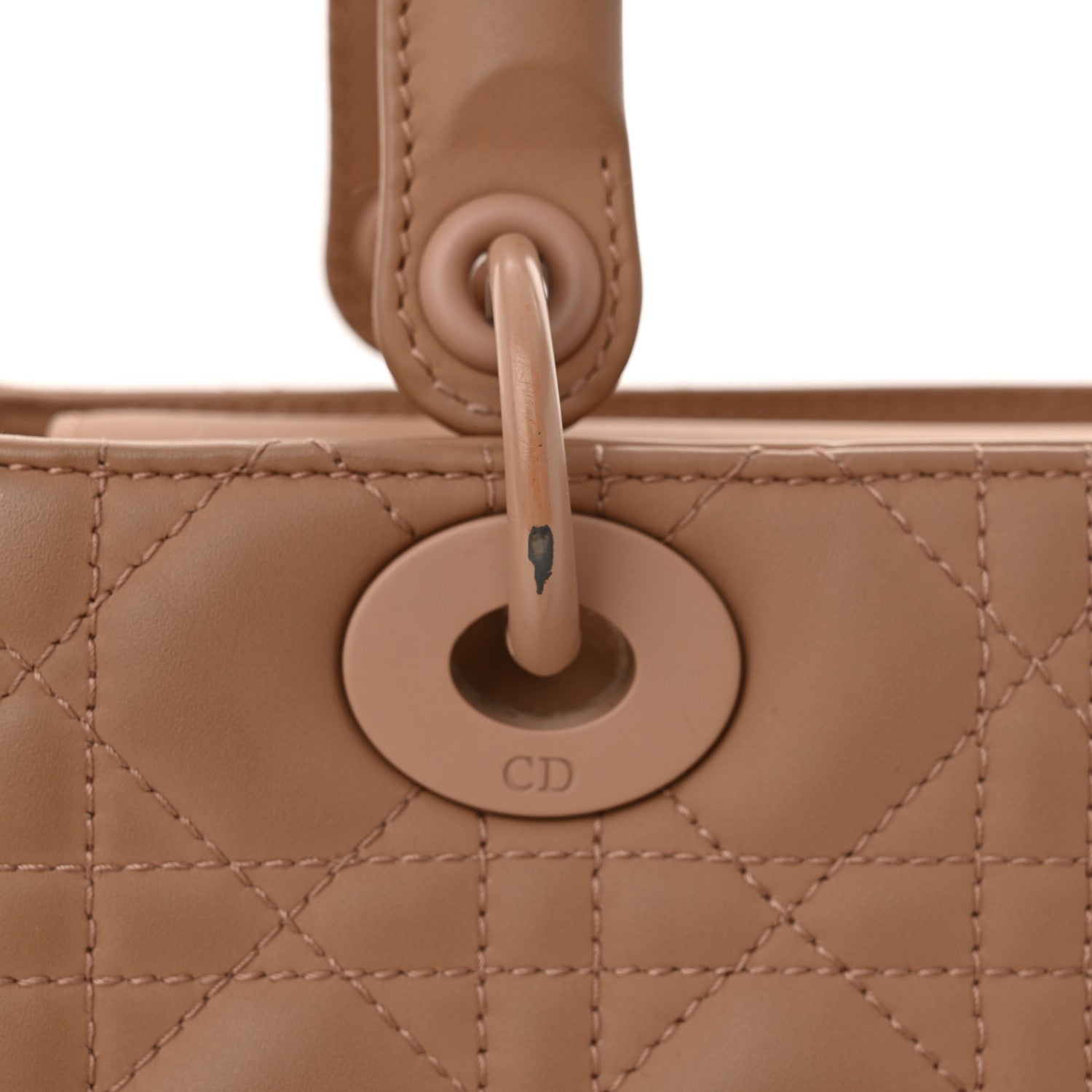 Christian Dior Ultra Matte Calfskin Cannage Medium Lady Dior Beige 14 of 18