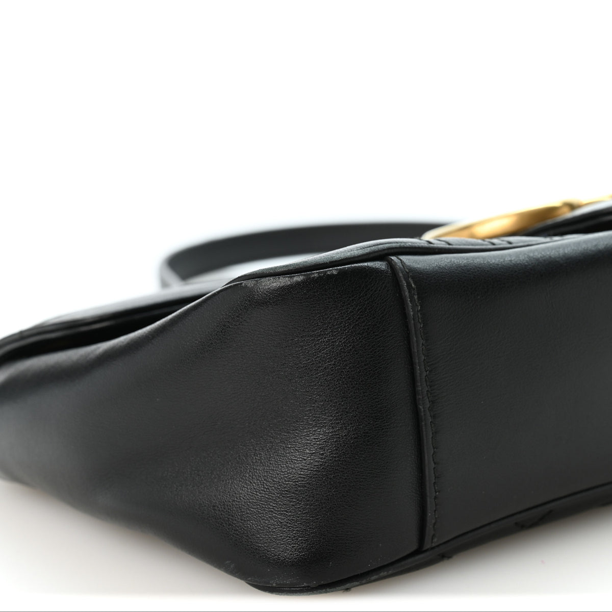 Calfskin Matelasse Small GG Marmont Shoulder Bag Black