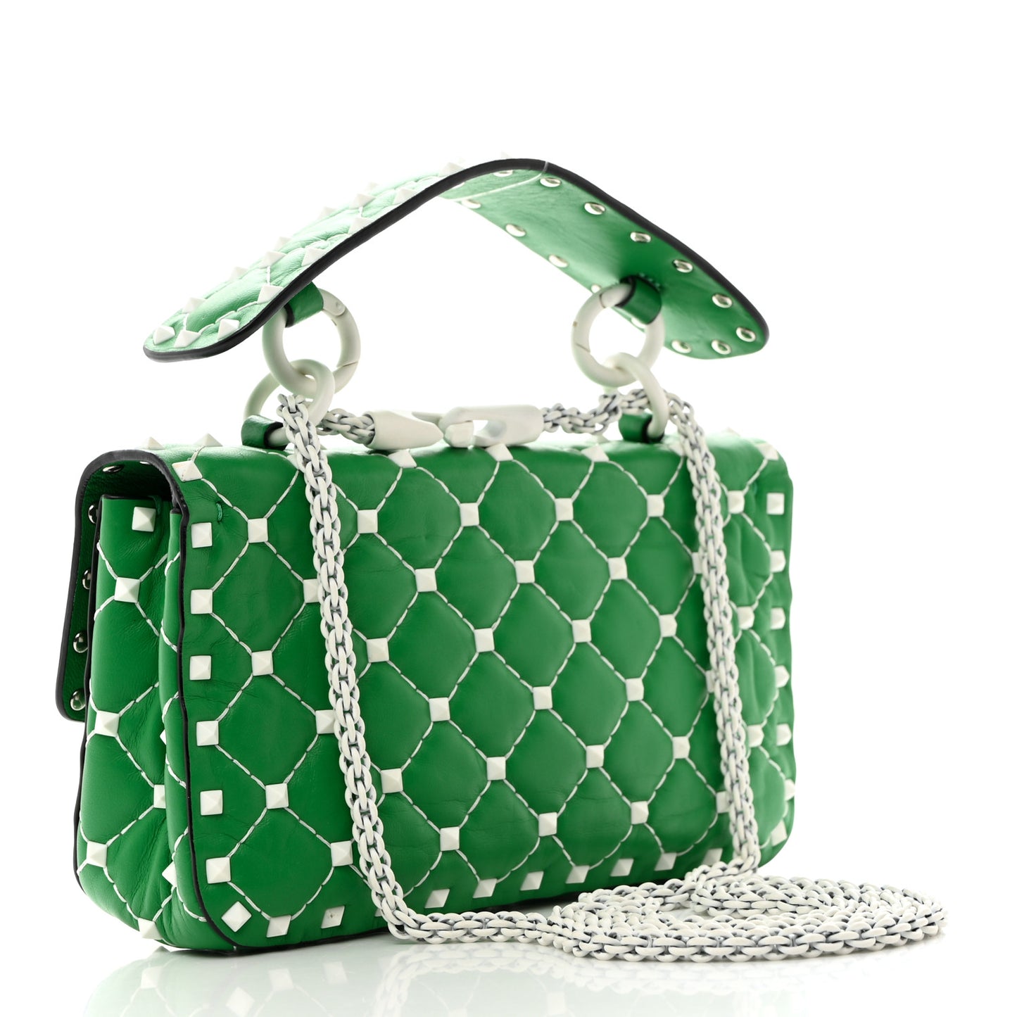 VALENTINO GARAVANI Nappa Small Free Rockstud Spike Shoulder Bag Peppermint