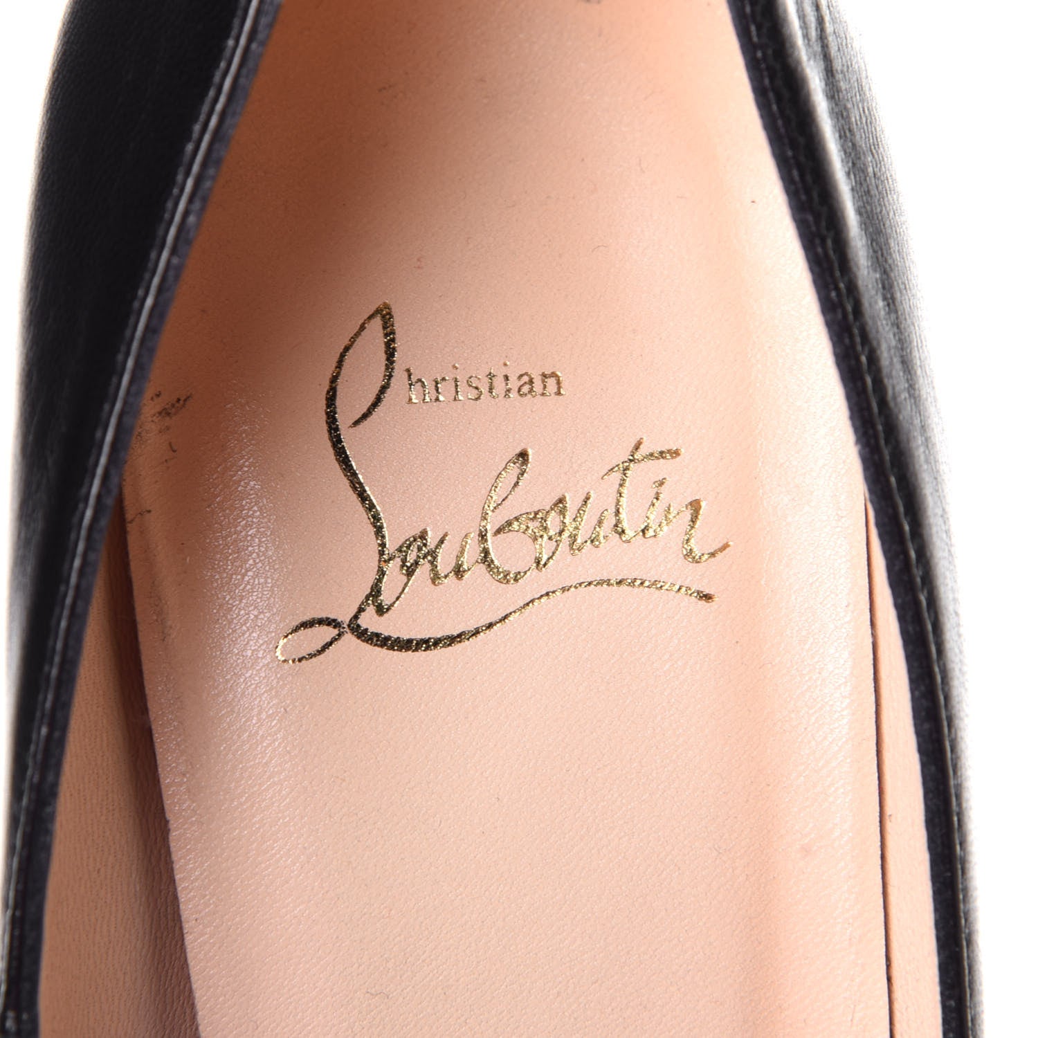Christian Louboutin Kid Bianca 140 Pumps 37.5 Black 9 of 10