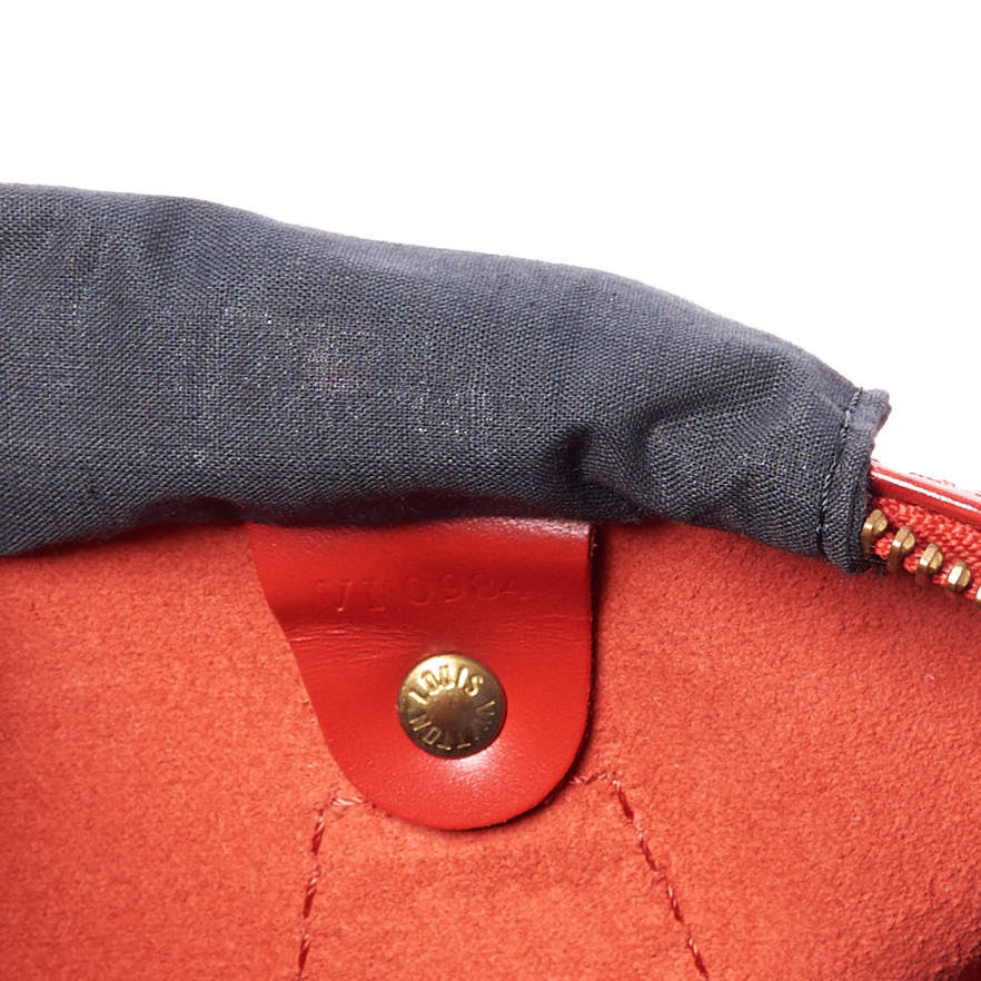 Louis Vuitton Epi Speedy 25 Castillan Red 7 of 9