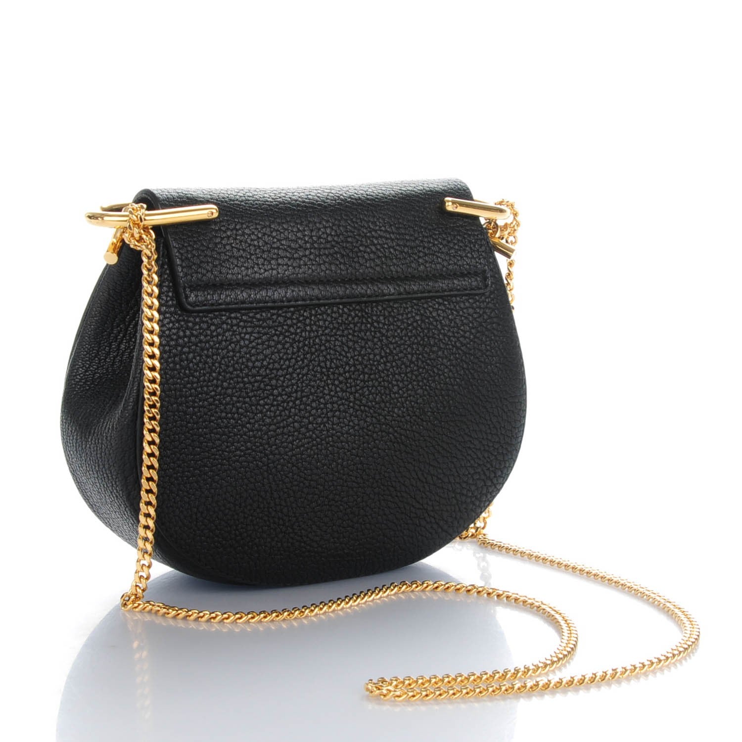 Chloe Grained Lambskin Mini Drew Shoulder Bag Black 3 of 7