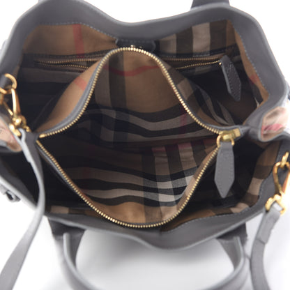 Burberry Derby Calfskin House Check Medium Banner Tote 4 of 9