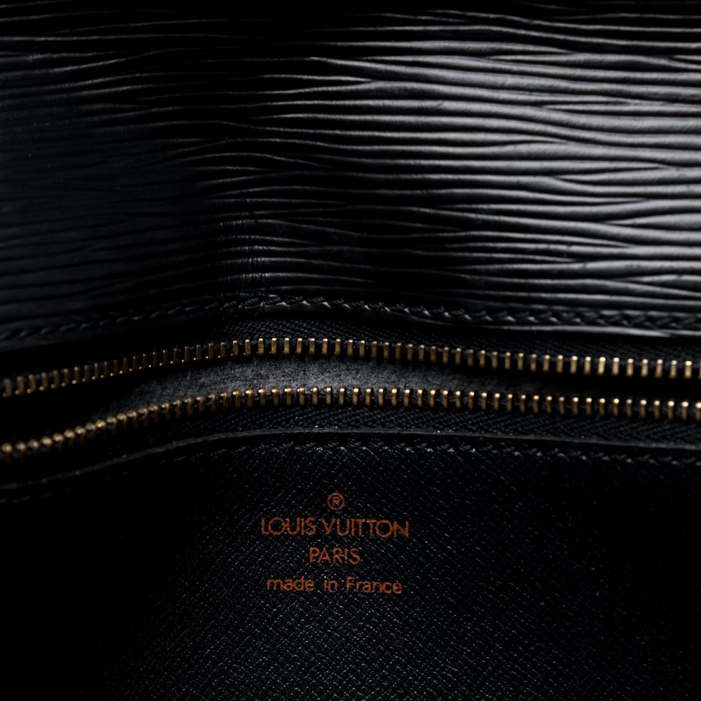 Epi Pochette Sellier Dragonne Clutch Black