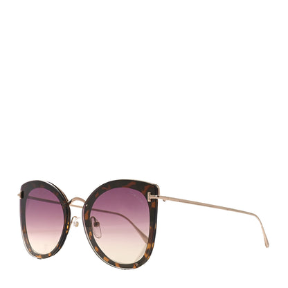 Tom Ford Charlotte Sunglasses TF657 Havana 1 of 7