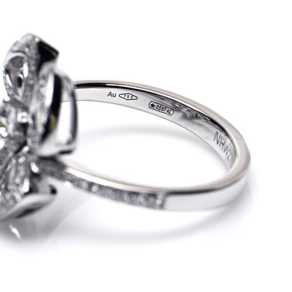 Bulgari 18K White Gold Diamond Fiorever Ring 48 4.5 6 of 6