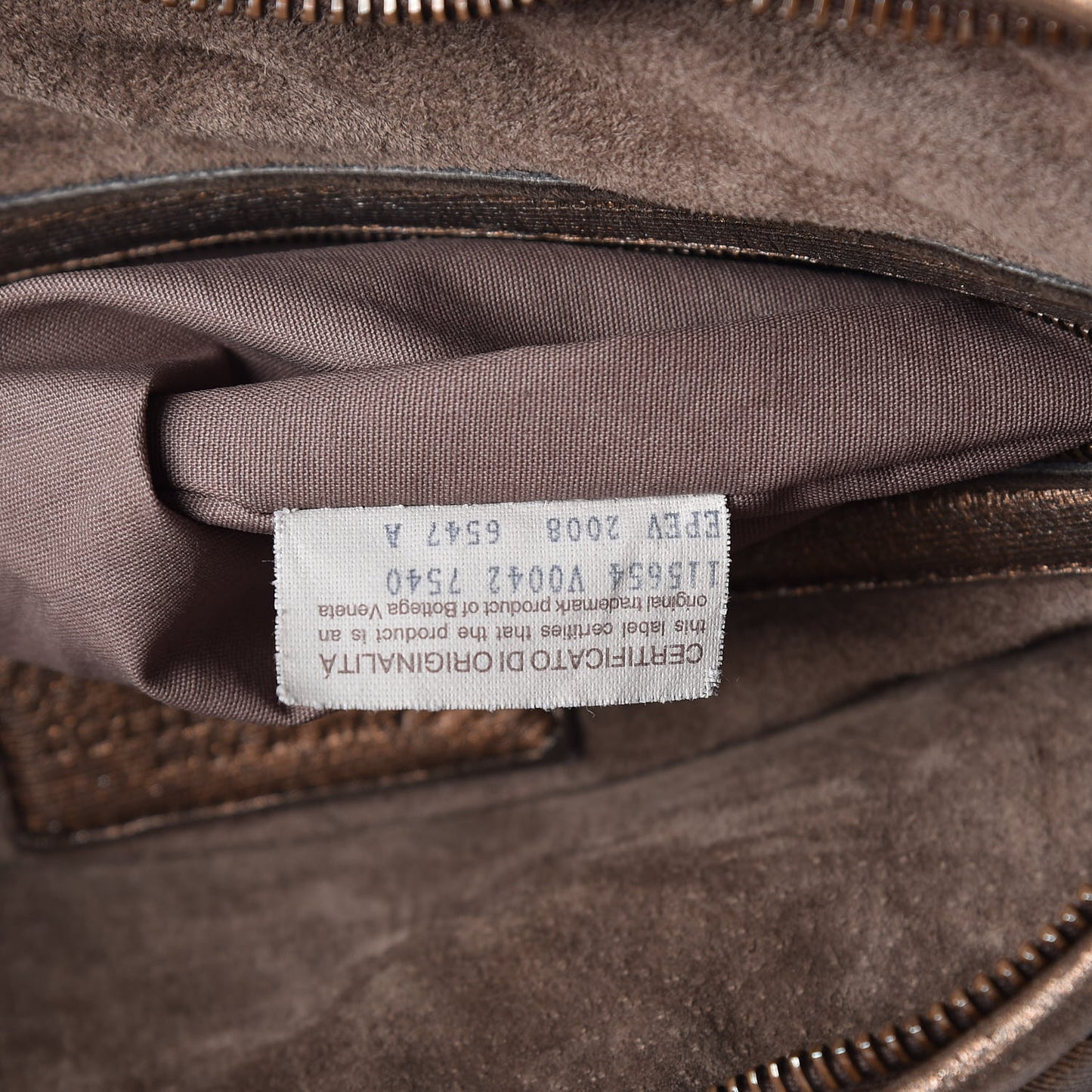Nappa Intrecciato Large Veneta Hobo Copper