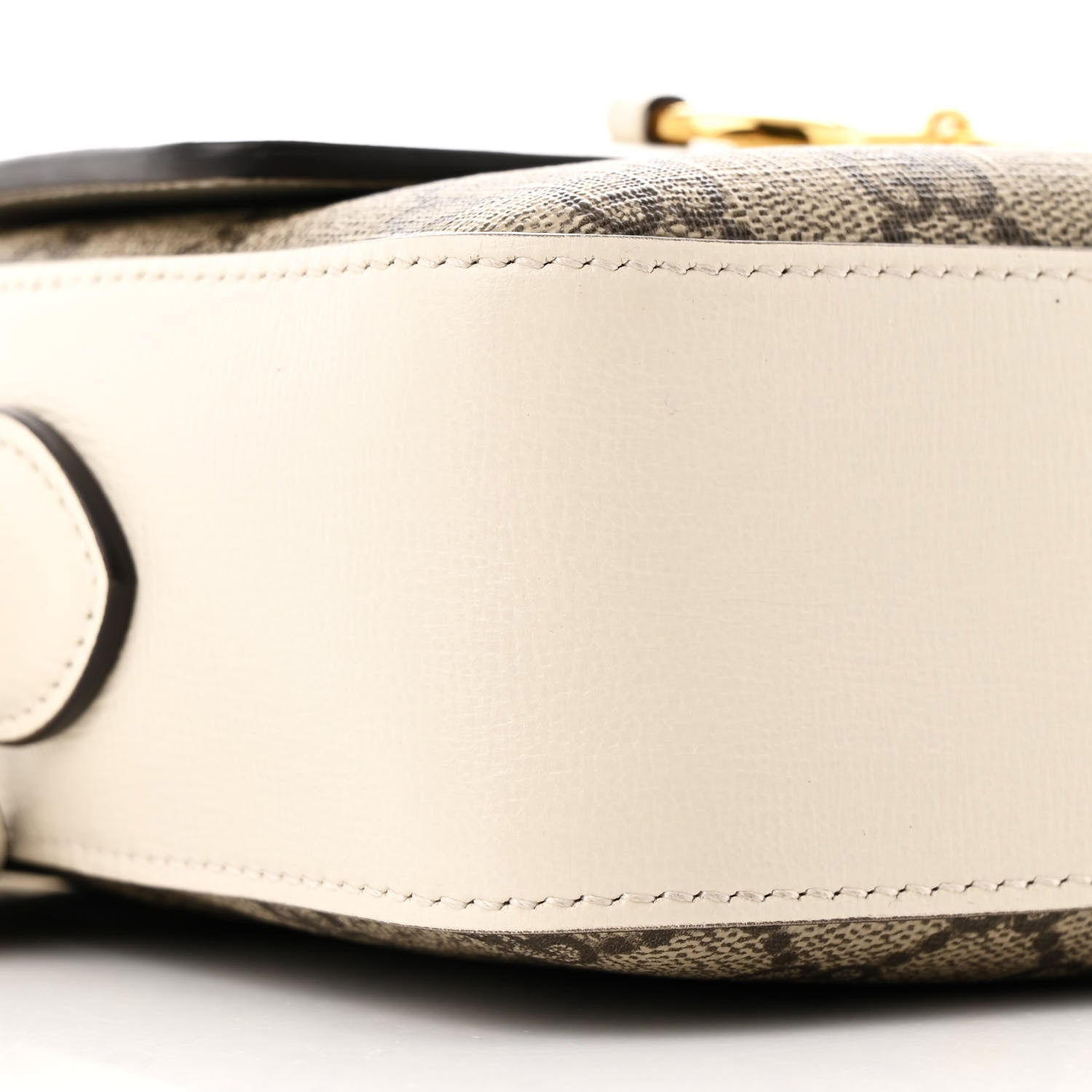 Gucci GG Supreme Monogram Small Horsebit 1955 Shoulder Bag Beige Mystic White 9 of 12