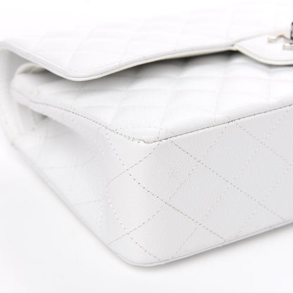 Chanel Caviar Quilted Medium Double Flap White 7 of 11