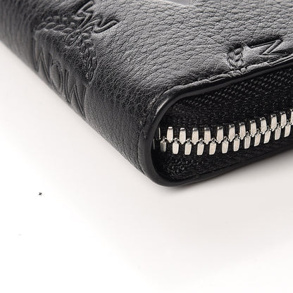 MCM Calfskin Ottomar Monogram Klara Zip Wallet Black 10 of 11