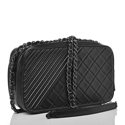 Chanel Lambskin Large Coco Boy Camera Case Black 3 of 10