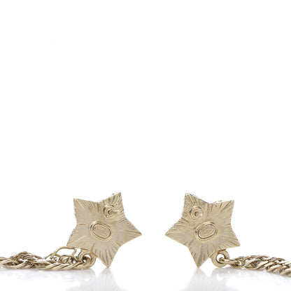 Chanel Resin Crystal CC Star Earrings Gold 4 of 5