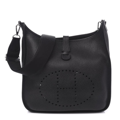 Hermes Taurillon Clemence Evelyne III GM Black 1 of 9