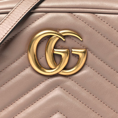 Gucci Calfskin Matelasse Small GG Marmont Chain Shoulder Bag Porcelain Rose 8 of 10