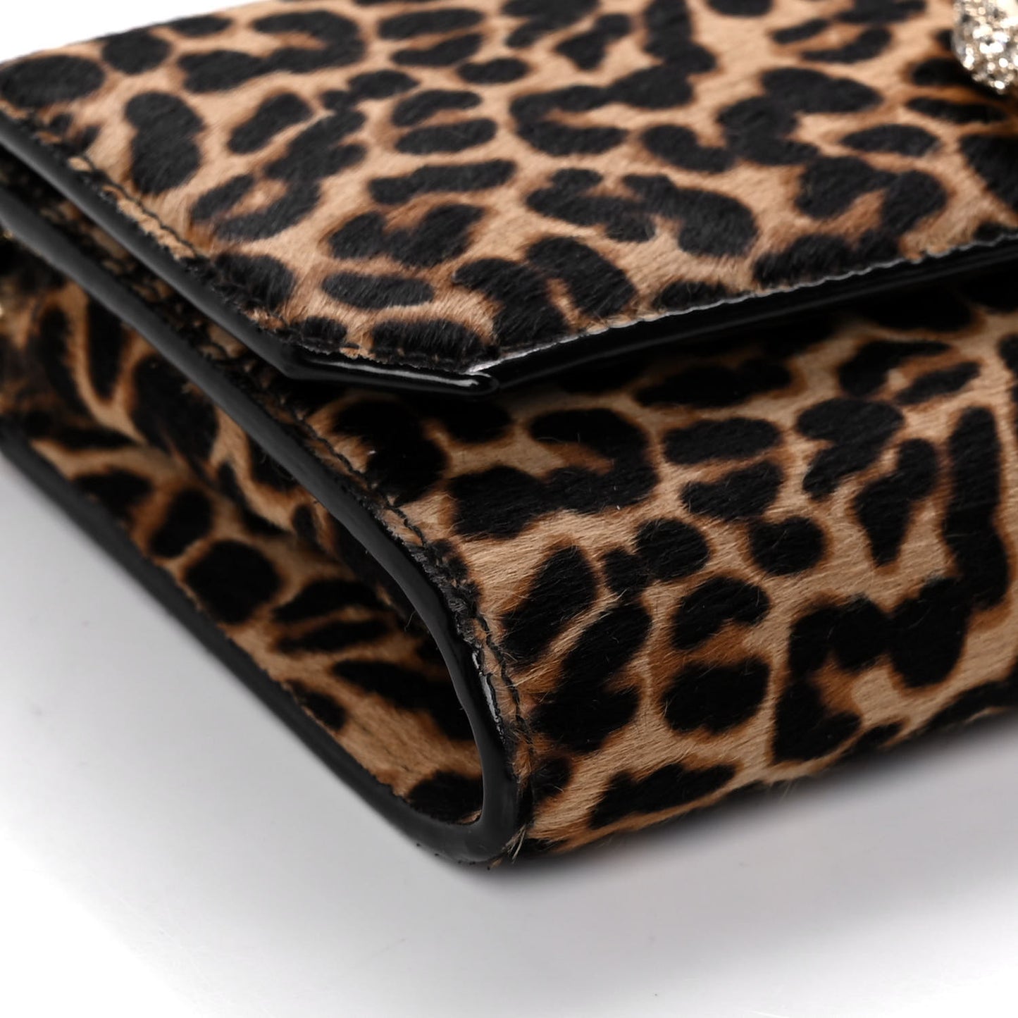 Ponyhair Mini Madeline Wallet On Chain Leopard Natural