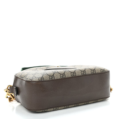 Gucci GG Supreme Monogram Web Neo Vintage Shoulder Bag Beige New Acero Crop 4 of 11