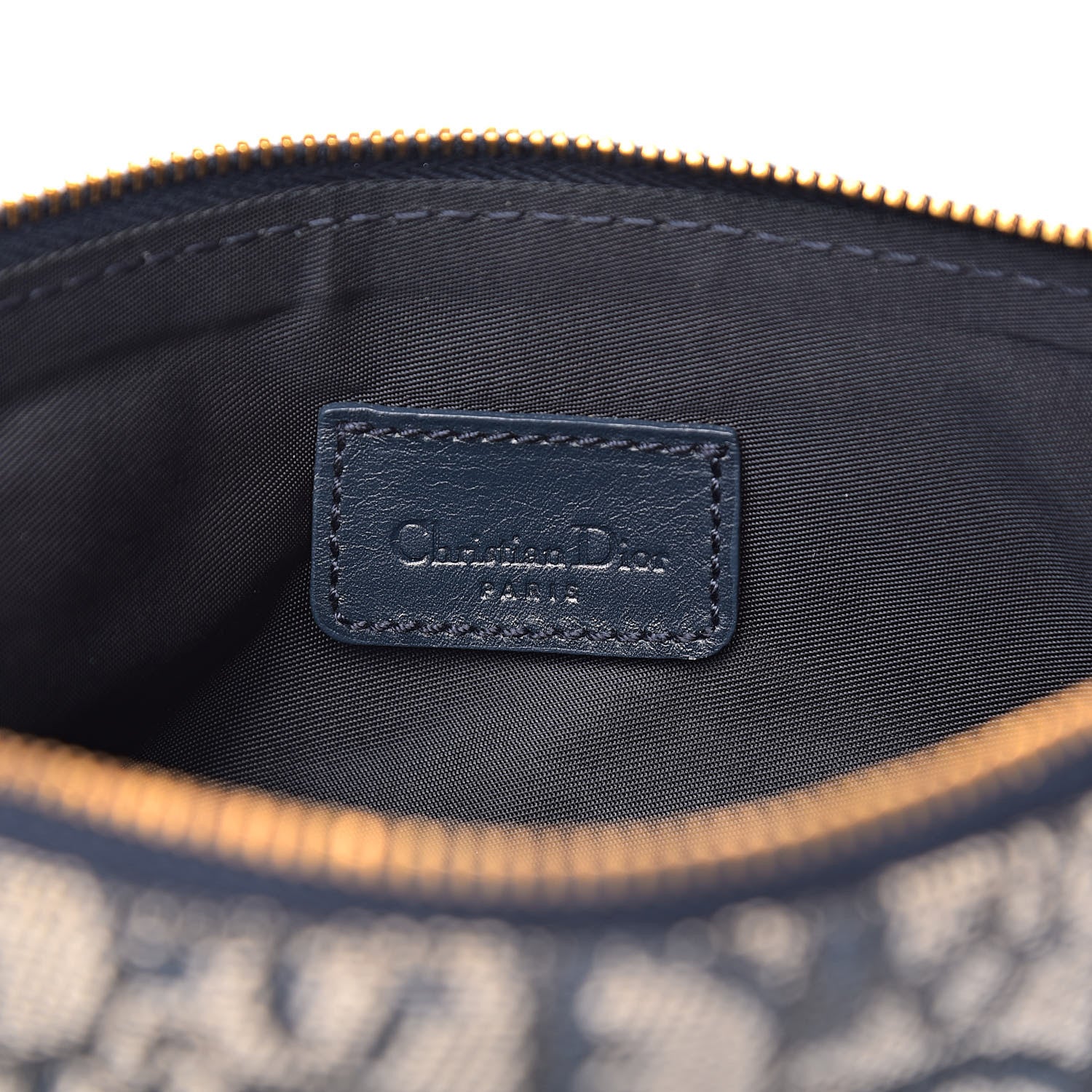 Christian Dior Monogram Mini Saddle Pochette Navy 6 of 10