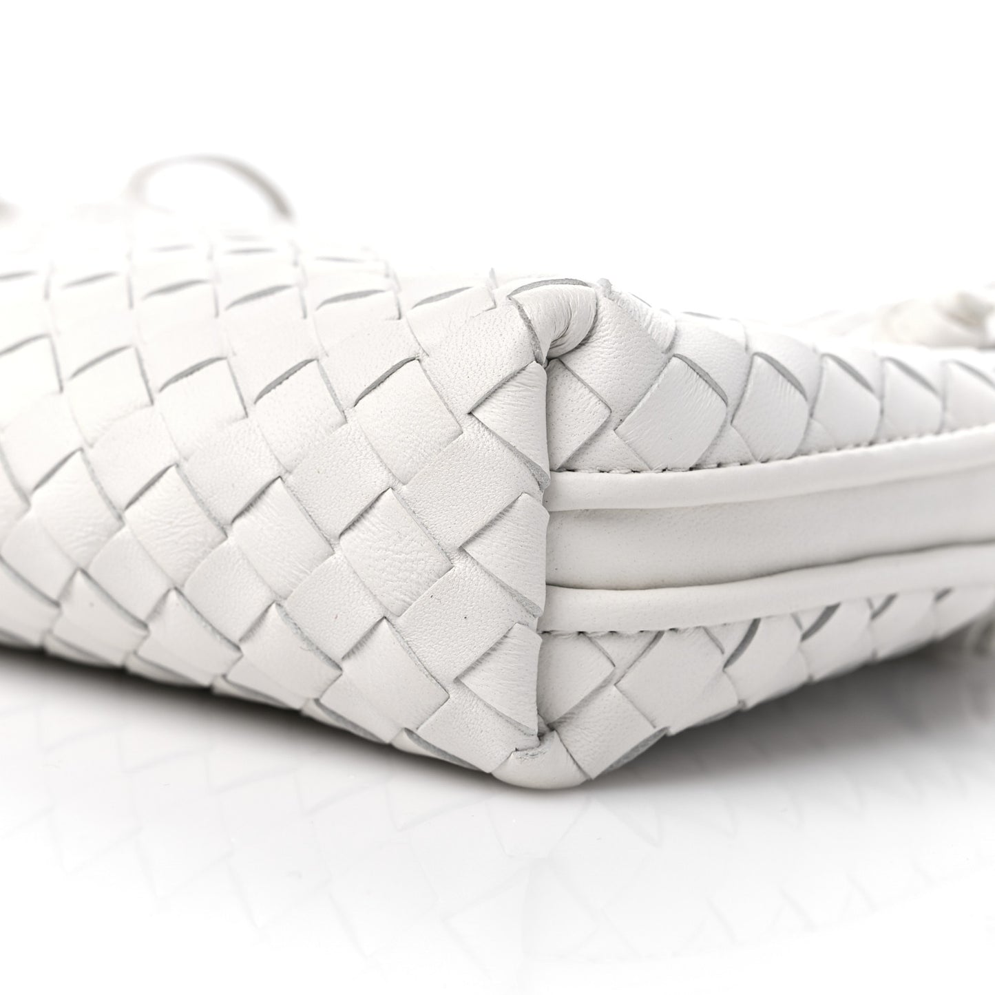 Nappa Intrecciato Nodini Crossbody Messenger White