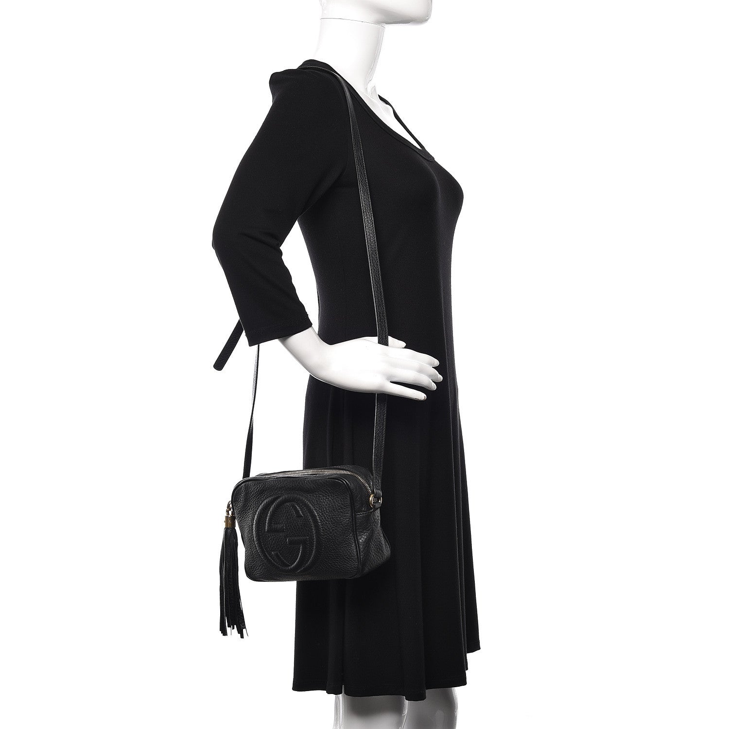 Gucci Pebbled Calfskin Small Soho Disco Bag Black 2 of 11