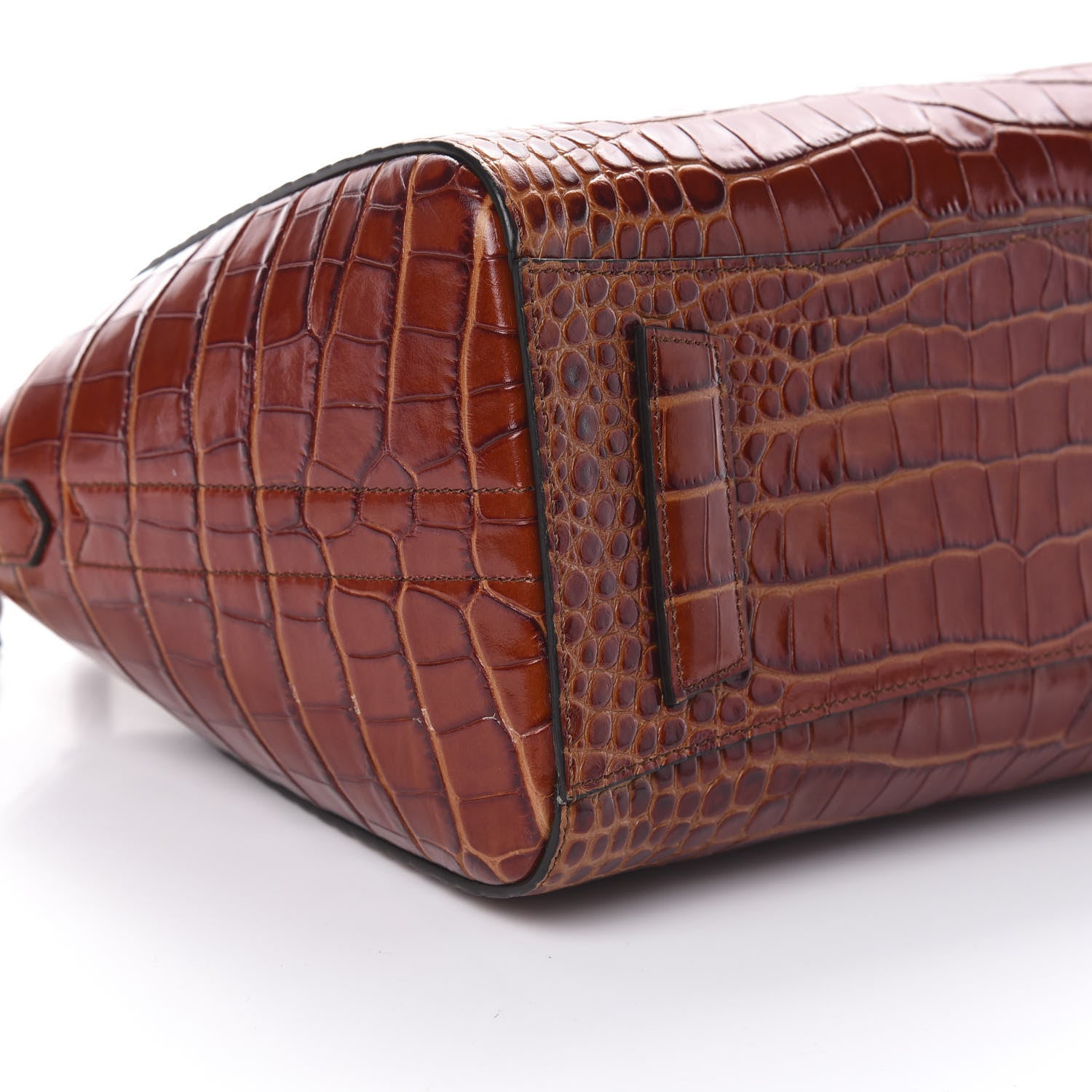 Givenchy Calfskin Crocodile Embossed Small Antigona Cognac 8 of 9