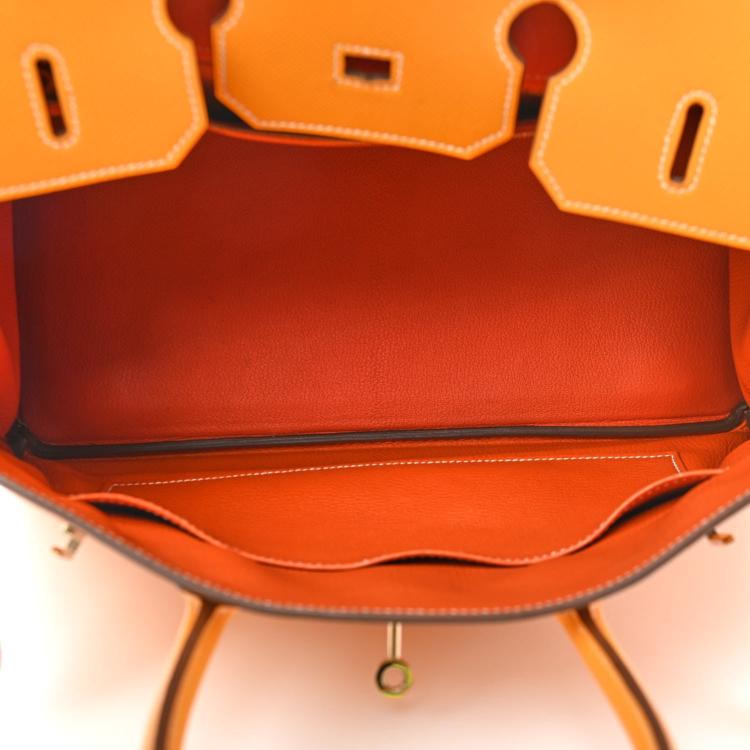 Hermes Epsom Candy Birkin 35 Jaune D'Or Feu 5 of 12