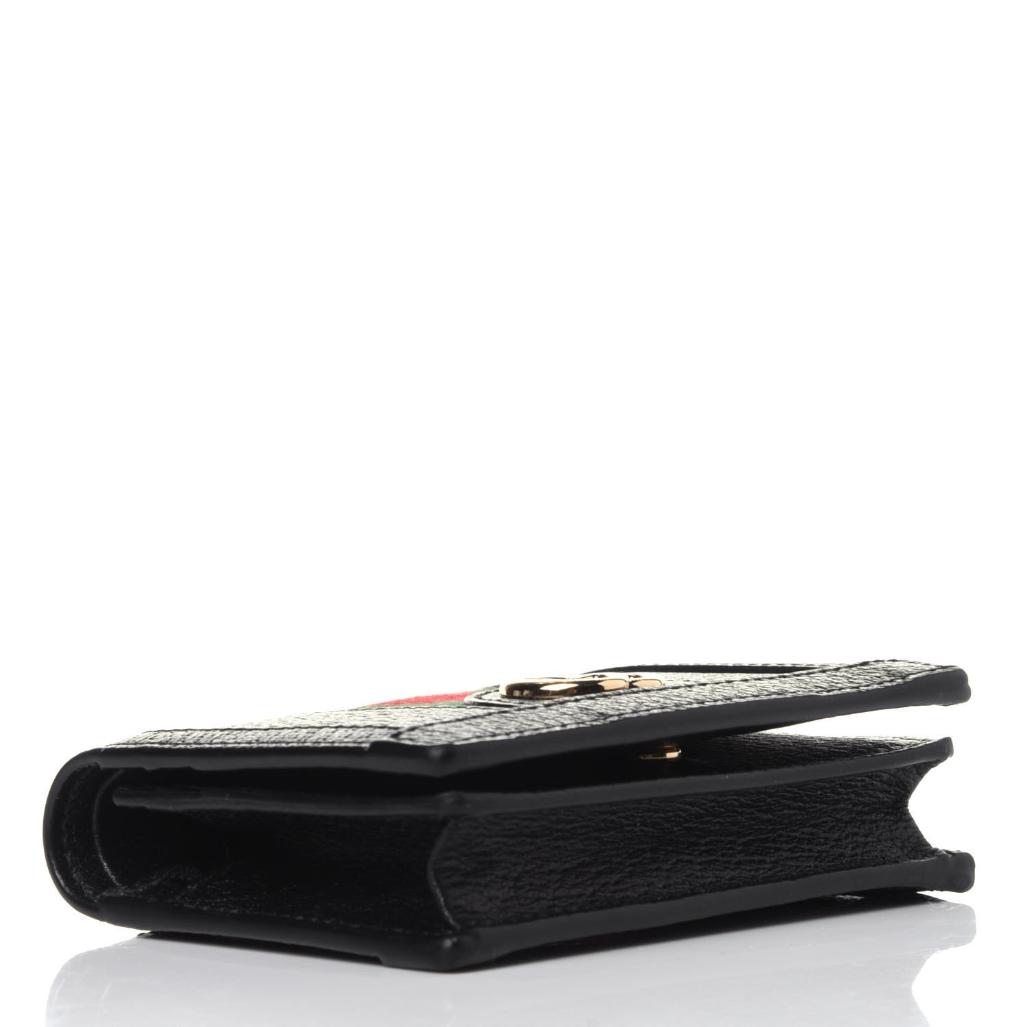 Gucci Calfskin Web Ophidia Card Case Black 4 of 11