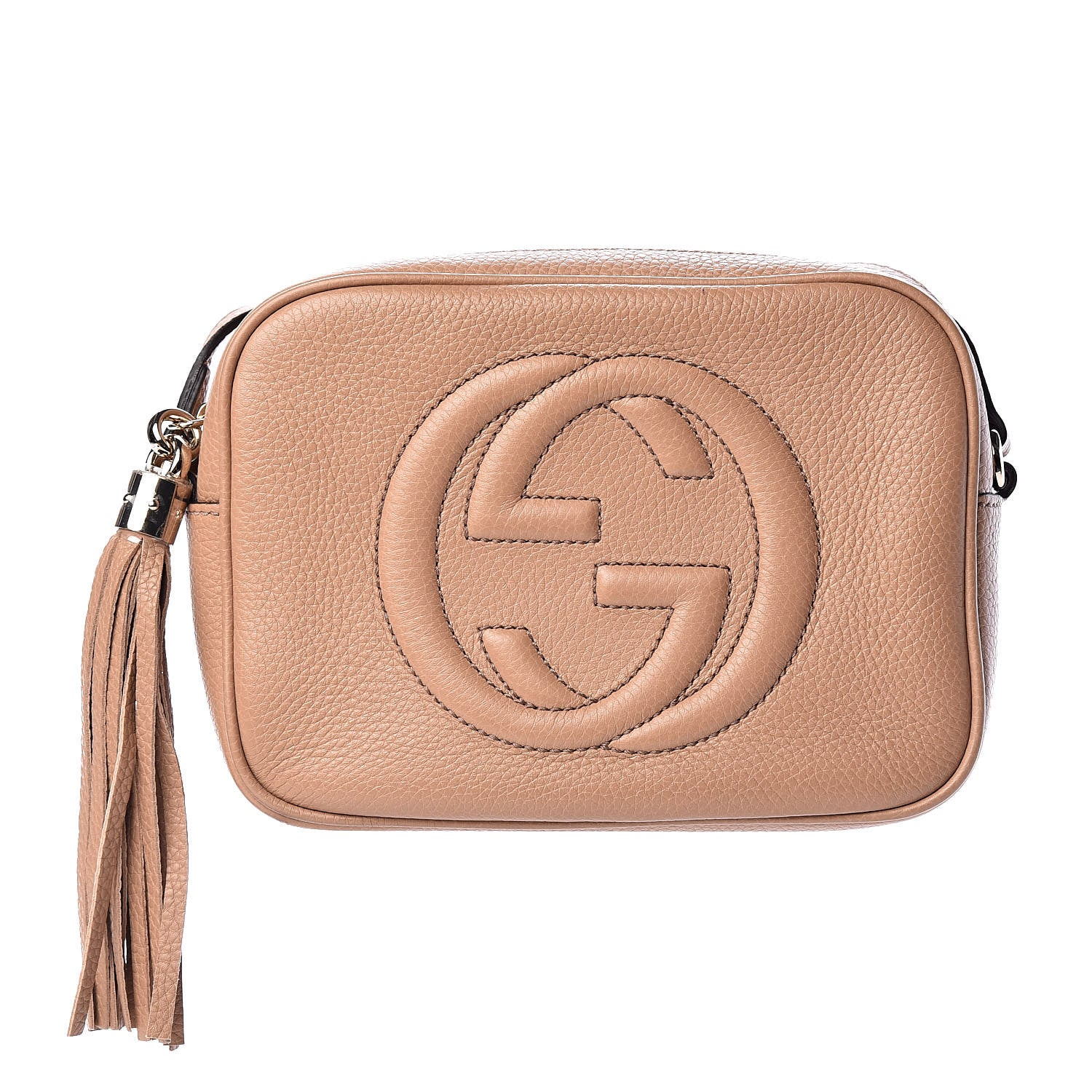 Gucci Pebbled Calfskin Small Soho Disco Bag Camelia 1 of 11