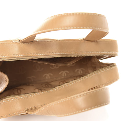 Chanel Calfskin Wild Stitch Top Handle Bag Beige 5 of 11