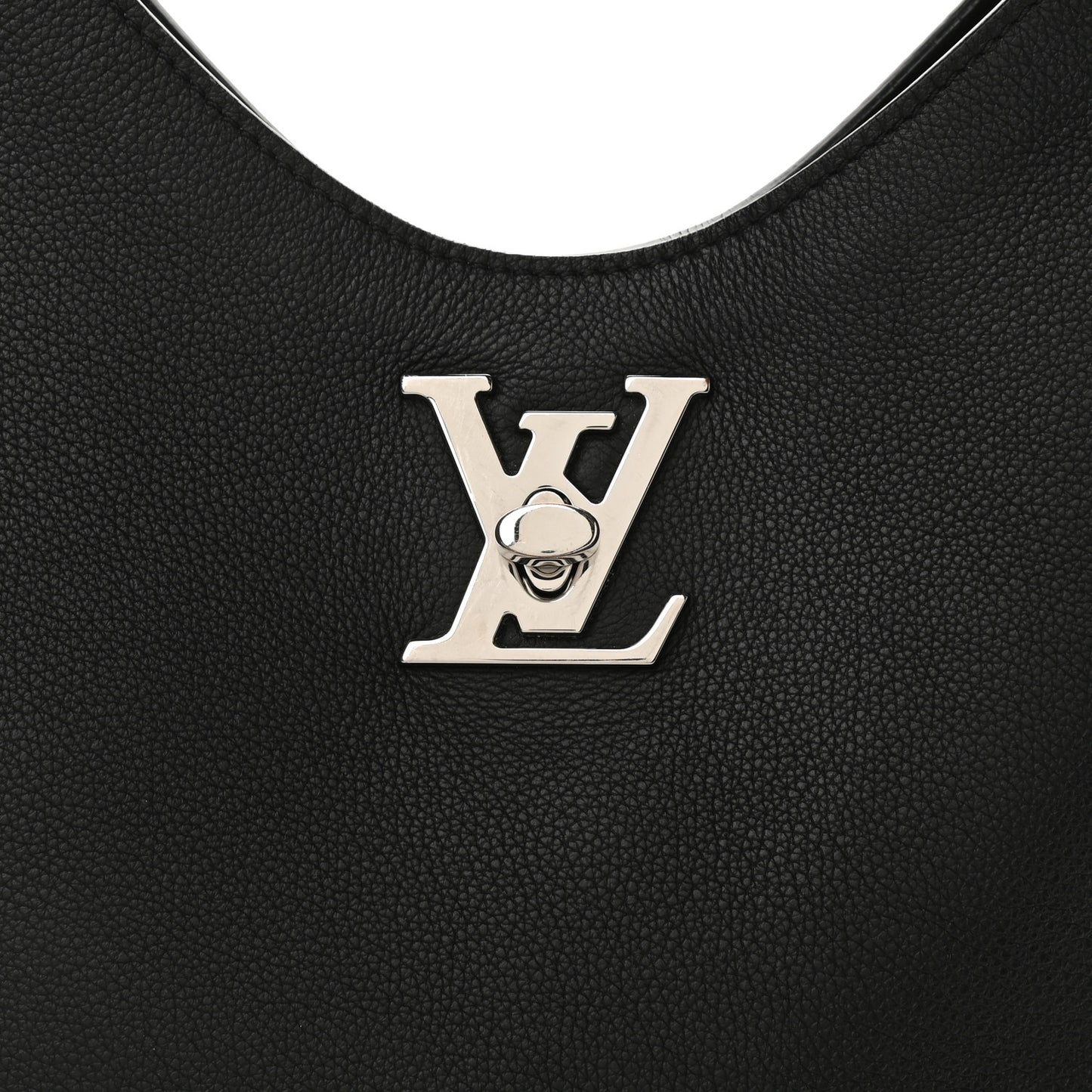 Calfskin Lockme Hobo Black