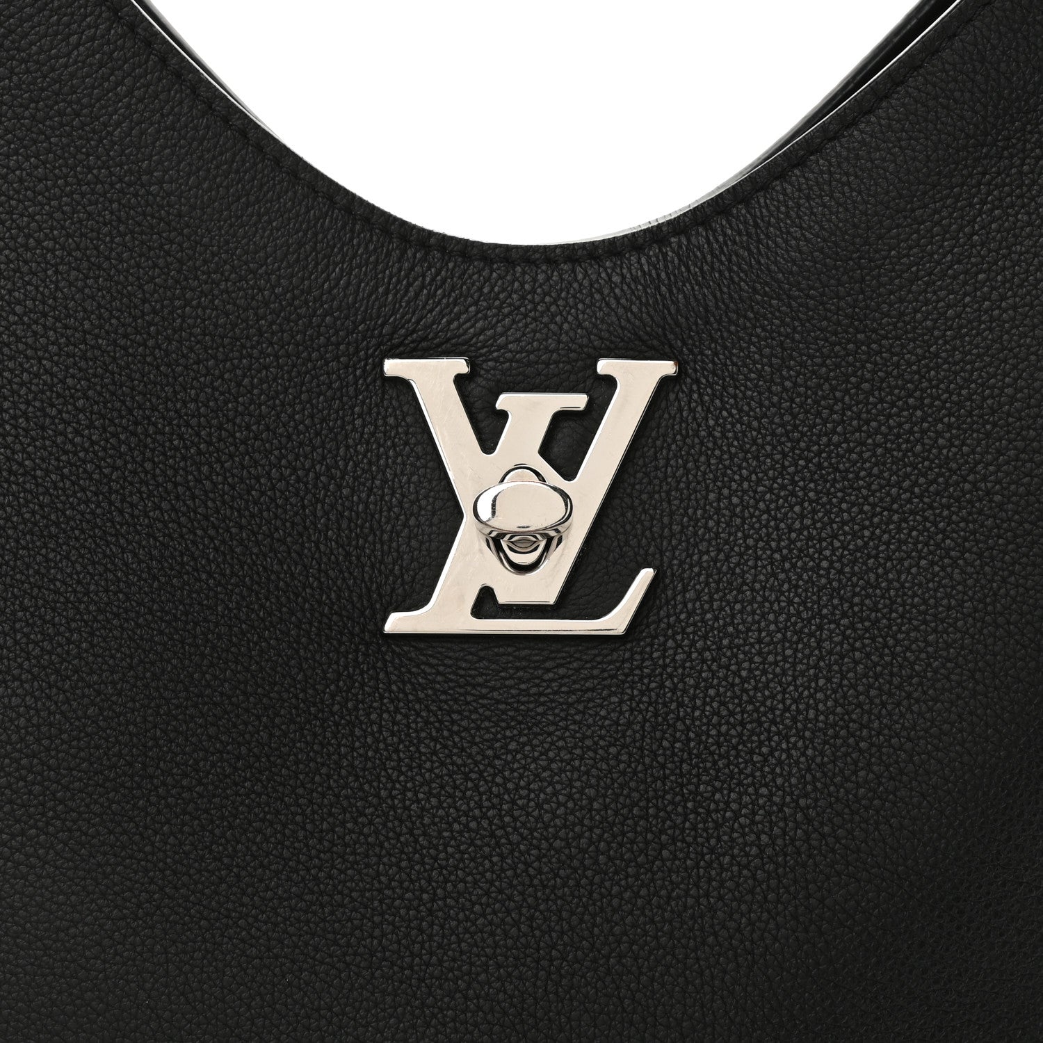 Louis Vuitton Calfskin Lockme Hobo Black 7 of 14